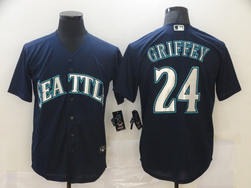 Men's Seattle Mariners Ken Griffey Jr. #24 Navy Baseball Jersey